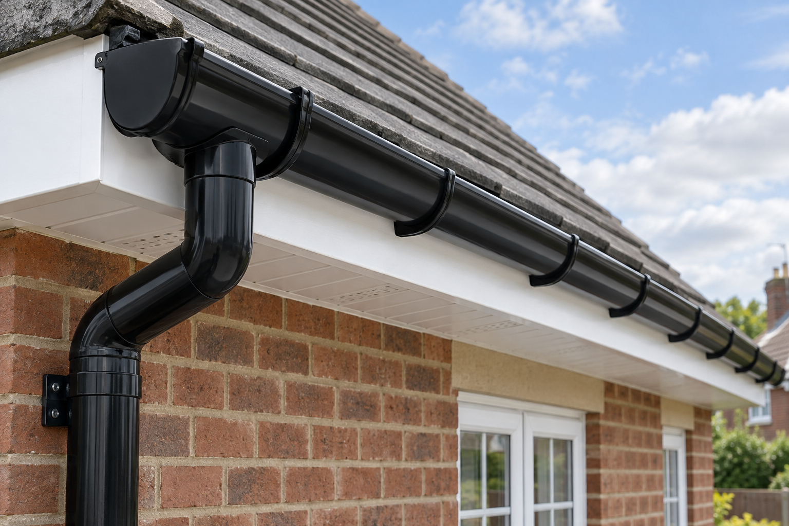 Illustration of guttering, fascia and soffit details